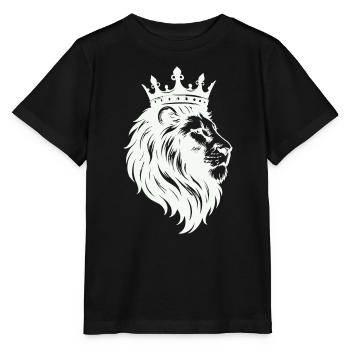 Löwe König Krone - Stanley/Stella MINI CREATOR Kids’ T-Shirt - black - Front - Mikhail (115cm)