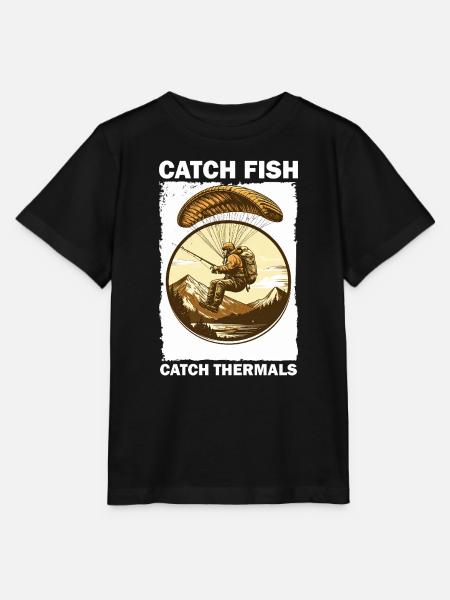 Abenteuerliches Fischen im Gebirge - Stanley/Stella Kinder T-Shirt MINI CREATOR - Schwarz