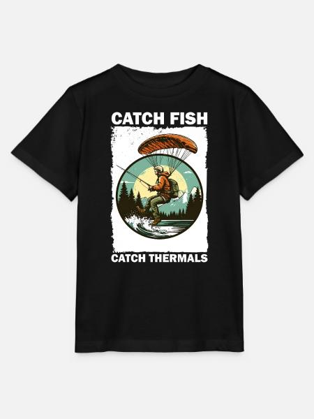 Abenteuerlicher Angler mit Klimmbrett - Stanley/Stella Kinder T-Shirt MINI CREATOR  - Schwarz