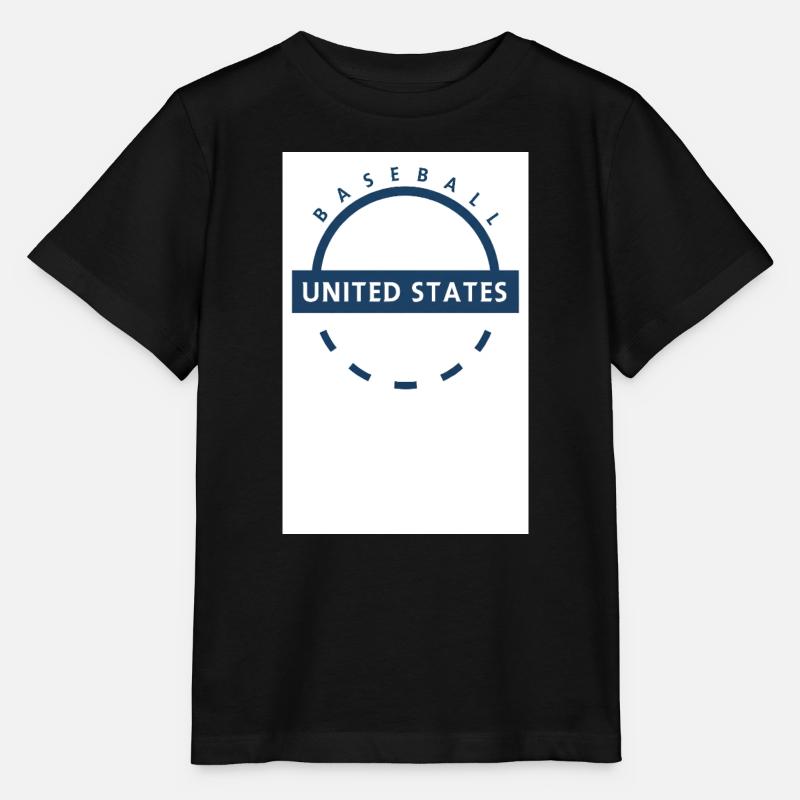 Emblème de Baseball USA - T-shirt bio MINI CREATOR Stanley/Stella Enfant - noir