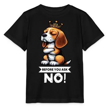 Avant de demander Beagle Beagle Propriétaire de Beagle Beagle Holder - T-shirt bio MINI CREATOR Stanley/Stella Enfant - noir - Devant - Mikhail (115cm)