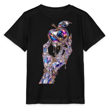 Metallic Crystal Apple Hand - Stanley/Stella MINI CREATOR Kids’ T-Shirt - black - Front - Mikhail (115cm)