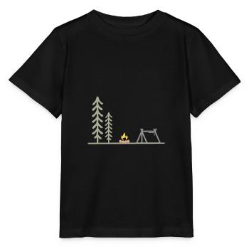 Outdoor Camping - Stanley/Stella Kinder T-Shirt MINI CREATOR  - Schwarz - Vorne - Mikhail (115cm)