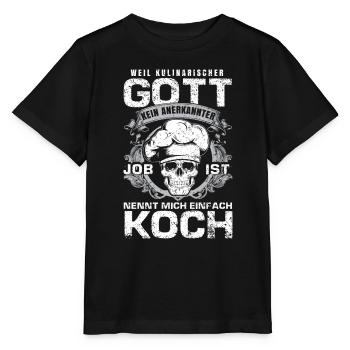 Koch - Kulinarischer Gott - Stanley/Stella Kinder T-Shirt MINI CREATOR  - Schwarz - Vorne - Mikhail (115cm)