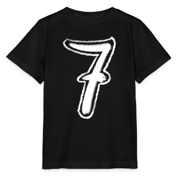 7 Seven Numbers Idée cadeau blanche peinte à la main - T-shirt bio MINI CREATOR Stanley/Stella Enfant - noir - Devant - Mikhail (115cm)