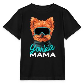 Yorkie Mama Hund Geschenk Yorkie - Stanley/Stella Kinder T-Shirt MINI CREATOR  - Schwarz - Vorne - Mikhail (115cm)