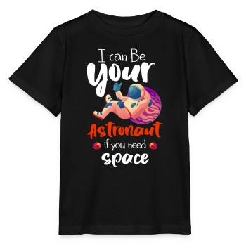 Logo de l’espace Star Spaceman - T-shirt bio MINI CREATOR Stanley/Stella Enfant - noir - Devant - Mikhail (115cm)