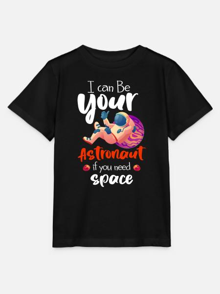 Weltall Logo Stern Spaceman - Stanley/Stella Kinder T-Shirt MINI CREATOR - Schwarz