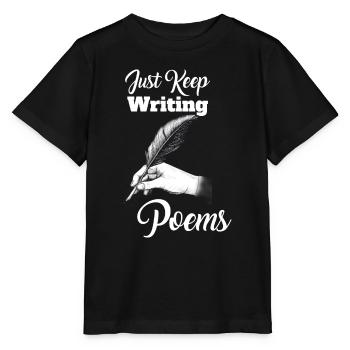 Schreiben Sie einfach weiter Gedichte - Poet - Stanley/Stella Kinder T-Shirt MINI CREATOR  - Schwarz - Vorne - Mikhail (115cm)