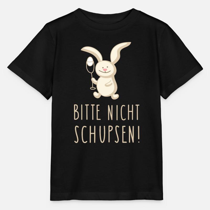 Hase, Ei und Spruch - Stanley/Stella Kinder T-Shirt MINI CREATOR  - Schwarz