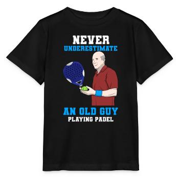 Padel Paddle Racket Tennis Sport I Gift - Stanley/Stella MINI CREATOR Kids’ T-Shirt - black - Front - Mikhail (115cm)