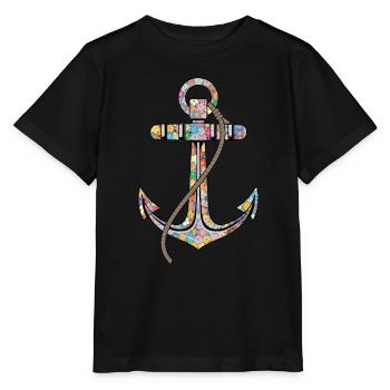 Anchor for women captain on the boat while sailing - Stanley/Stella MINI CREATOR Kids’ T-Shirt - black - Front - Mikhail (115cm)