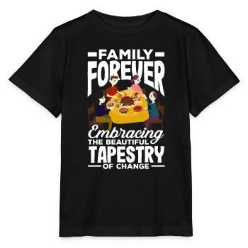 La famille embrasse pour toujours la belle tapisserie - T-shirt bio MINI CREATOR Stanley/Stella Enfant - noir - Devant - Mikhail (115cm)