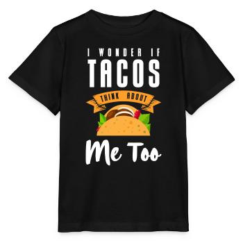 Burrito mexicain affamé - T-shirt bio MINI CREATOR Stanley/Stella Enfant - noir - Devant - Mikhail (115cm)