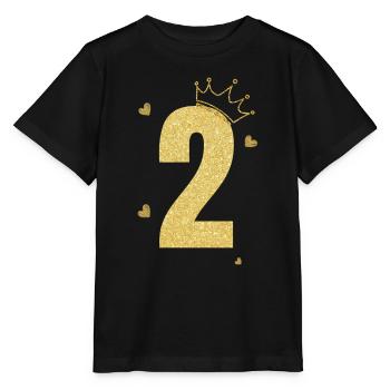 2nd anniversary golden crown - Stanley/Stella MINI CREATOR Kids’ T-Shirt - black - Front - Mikhail (115cm)