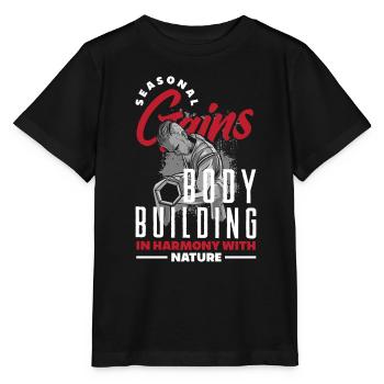 Gains saisonniers Musculation en harmonie avec la nature - T-shirt bio MINI CREATOR Stanley/Stella Enfant - noir - Devant - Mikhail (115cm)