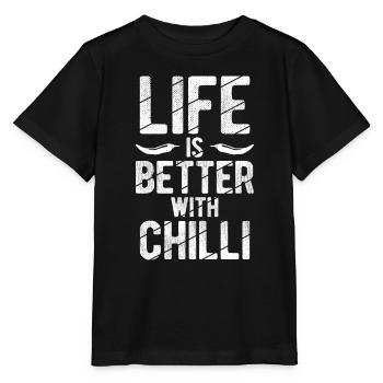 La vie est plus belle avec le piment pepperoni jalapeno schar - T-shirt bio MINI CREATOR Stanley/Stella Enfant - noir - Devant - Mikhail (115cm)