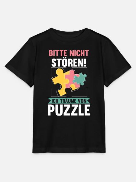 Puzzlefan Puzzler Puzzleteile Puzzle - Stanley/Stella Kinder T-Shirt MINI CREATOR - Schwarz