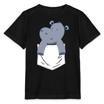 Hippopotame Hippopotame - T-shirt bio MINI CREATOR Stanley/Stella Enfant - noir - Devant - Mikhail (115cm)