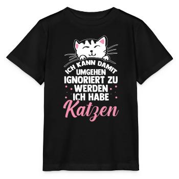 Katze Miezekatze Katzenliebhaber Katzenbesitzer Ka - Stanley/Stella Kinder T-Shirt MINI CREATOR  - Schwarz - Vorne - Mikhail (115cm)