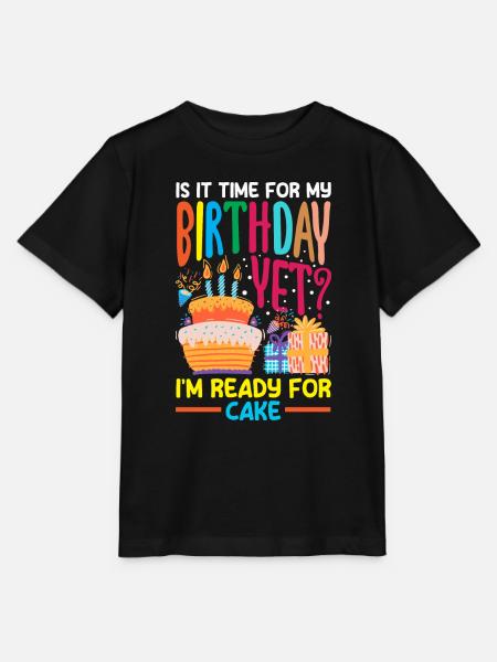 Ready for Cake Celebration - Stanley/Stella Kinder T-Shirt MINI CREATOR  - Schwarz
