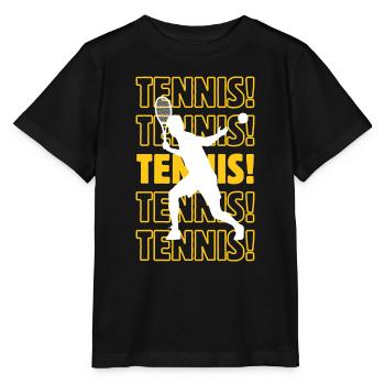 Tennis, tennis, tennis - Stanley/Stella MINI CREATOR Kids’ T-Shirt - black - Front - Mikhail (115cm)