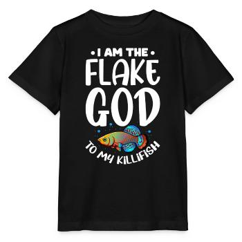 I am the flake god to my killifish Design - Stanley/Stella MINI CREATOR Kids’ T-Shirt - black - Front - Mikhail (115cm)