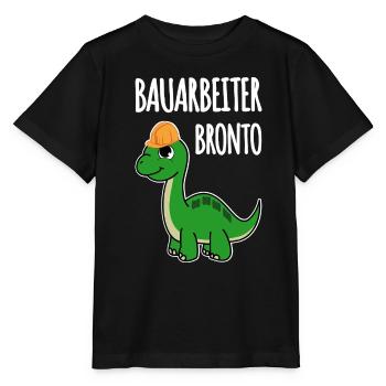 Bauarbeiter Bronto - Stanley/Stella Kinder T-Shirt MINI CREATOR  - Schwarz - Vorne - Mikhail (115cm)