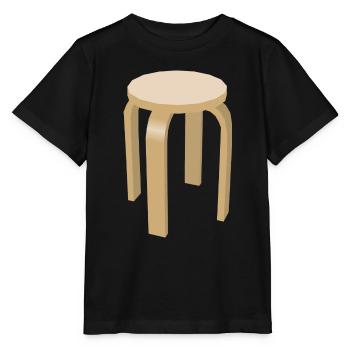 canapé canapé chaise chaise chaise table lamp lampe benc - T-shirt bio MINI CREATOR Stanley/Stella Enfant - noir - Devant - Mikhail (115cm)