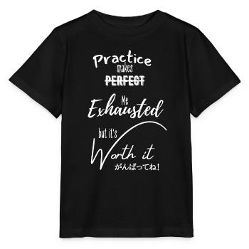 Practice makes perfect - Stanley/Stella MINI CREATOR Kids’ T-Shirt - black - Front - Mikhail (115cm)