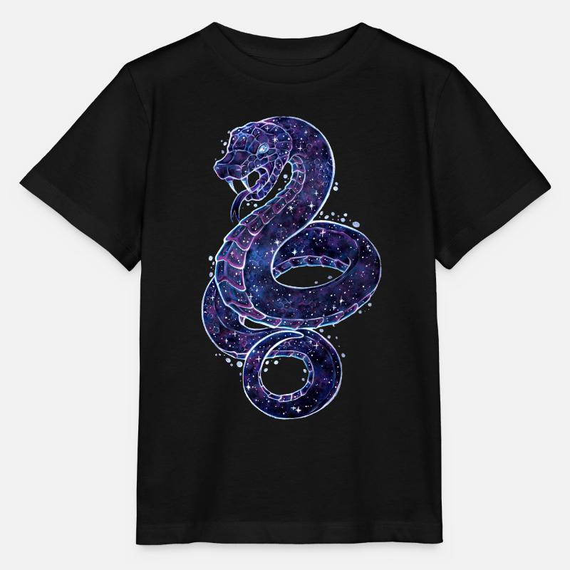 Cool Galaxy Schange Reptil Galaxytier Sternzeichen - Stanley/Stella Kinder T-Shirt MINI CREATOR  - Schwarz