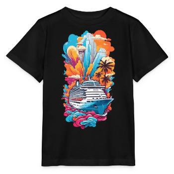 Kreuzfahrt Traum Meer & Luxus Schifffahrt - Stanley/Stella Kinder T-Shirt MINI CREATOR  - Schwarz - Vorne - Mikhail (115cm)