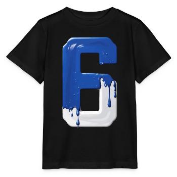 NON. 6 NUMÉRO 6 BLEU BLANC 6E ANNIVERSAIRE - T-shirt bio MINI CREATOR Stanley/Stella Enfant - noir - Devant - Mikhail (115cm)