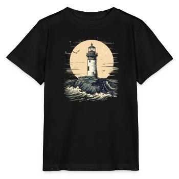Phare Côte Mer Mer Océan Mer Baltique Mer du Nord - T-shirt bio MINI CREATOR Stanley/Stella Enfant - noir - Devant - Mikhail (115cm)