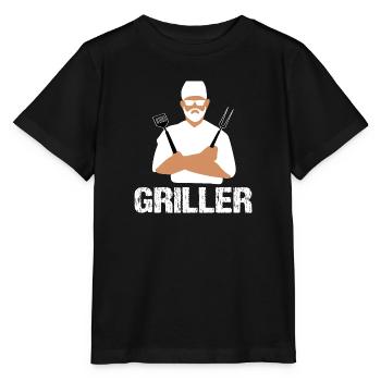 BBQ - Stanley/Stella Kinder T-Shirt MINI CREATOR  - Schwarz - Vorne - Mikhail (115cm)