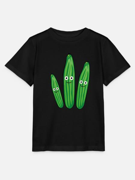 Famille du concombre,Concombre,Concombre,Concombre - T-shirt bio MINI CREATOR Stanley/Stella Enfant - noir