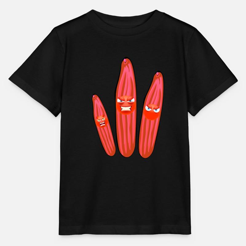 Wütende Gurke, Gurken, Comic, Gurke - Stanley/Stella Kinder T-Shirt MINI CREATOR  - Schwarz
