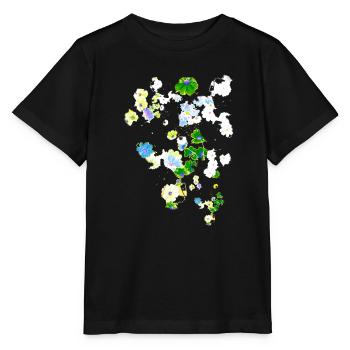 Wiese,blumen,blume, bunte blumen - Stanley/Stella Kinder T-Shirt MINI CREATOR  - Schwarz - Vorne - Mikhail (115cm)