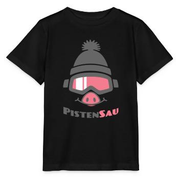 PistenSau (Rüssel-Edition) - Stanley/Stella Kinder T-Shirt MINI CREATOR  - Schwarz - Vorne - Mikhail (115cm)