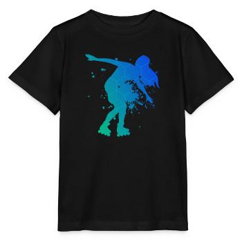 Rollerskaten Roller Skates Roller Skating - Stanley/Stella Kinder T-Shirt MINI CREATOR  - Schwarz - Vorne - Mikhail (115cm)