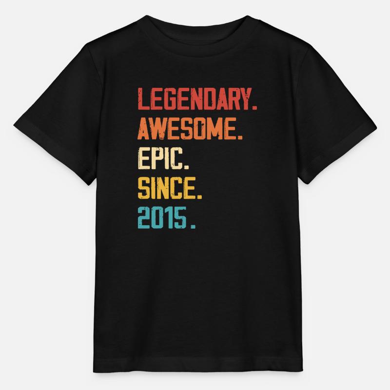 Epic & Legendary Born 2015: 9-jähriges Jubiläum - Stanley/Stella Kinder T-Shirt MINI CREATOR  - Schwarz