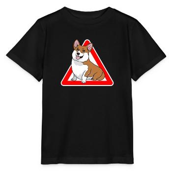 Welsh Corgi Pembroke Cardigan Dog - Stanley/Stella MINI CREATOR Kids’ T-Shirt - black - Front - Mikhail (115cm)