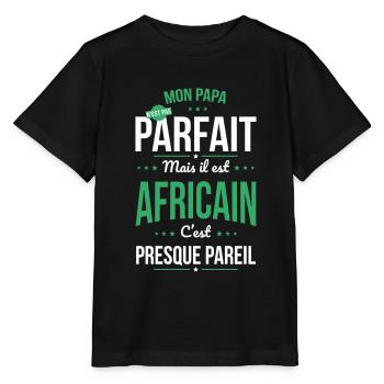 Mon papa n'est pas parfait - Africain - T-shirt bio MINI CREATOR Stanley/Stella Enfant - noir - Devant - Mikhail (115cm)