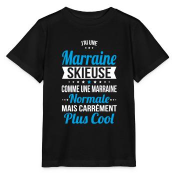 J'ai une marraine skieuse plus cool - T-shirt bio MINI CREATOR Stanley/Stella Enfant - noir - Devant - Mikhail (115cm)