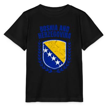 Bosnien und Herzegowina - Stanley/Stella Kinder T-Shirt MINI CREATOR  - Schwarz - Vorne - Mikhail (115cm)