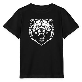 Grizzly Berenkop - Stanley/Stella Kinder-T-shirt MINI CREATOR  - zwart - Voor - Mikhail (115cm)