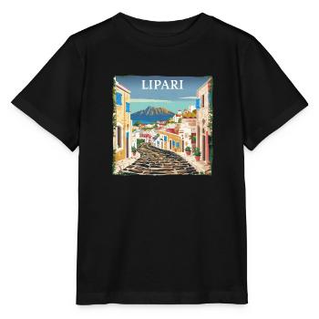 Lipari Italien: Traumstrand Sommerurlaub - Stanley/Stella Kinder T-Shirt MINI CREATOR  - Schwarz - Vorne - Mikhail (115cm)