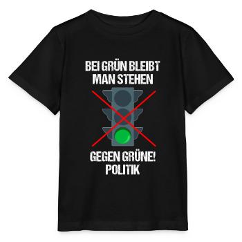 gegen Grüne Politik Grün Geschenk - Stanley/Stella Kinder T-Shirt MINI CREATOR  - Schwarz - Vorne - Mikhail (115cm)