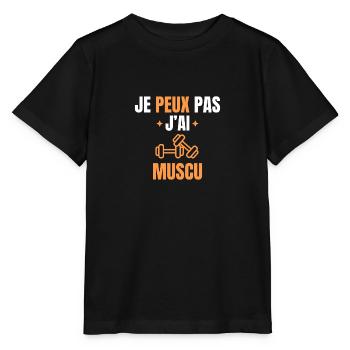 I can't I worked out - Stanley/Stella MINI CREATOR Kids’ T-Shirt - black - Front - Mikhail (115cm)
