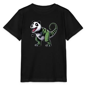 Brontosaure Zebra Fusion : Fantastique - T-shirt bio MINI CREATOR Stanley/Stella Enfant - noir - Devant - Mikhail (115cm)